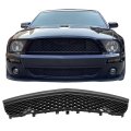 Ikon Motorsports Front Lower Grille For 2007-2009 Ford Mustang Gt500 Gt500kr Models Oe Style Unpainted Black Abs Injection 
