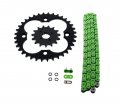 Fits Honda 400x Trx400x 520-94 Green O Ring Chain Sprocket Black 15 36 