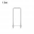 Uxcell Square U-bolts 62mm 2 44 Inner Width 200mm Length M8 304 Stainless Steel U Clamp Bolt With Nuts And Plates For Boat