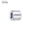 Uxcell 10pcs Aluminum Spacer 4 Bore X 2 Od 3 8 Length Screw Standoff Bushing Plain Finish Round Metal For 1 Id Screws Bolts And