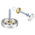 12 Pcs Screw Covers Caps 304 Stainless Steel Mirror Screws Decorative Cover Nails Fasteners For Sign Advertising Hardware 