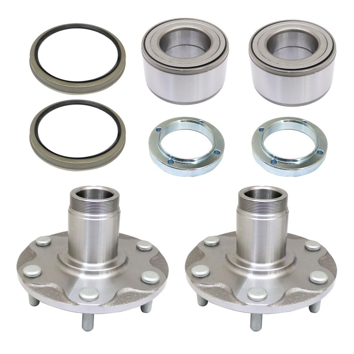2pcs Front Wheel Hubs Bearings With Seal For Toyota 4 Runner Sequoia Tundra Tacoma 1996-2007 710571 Nt517011