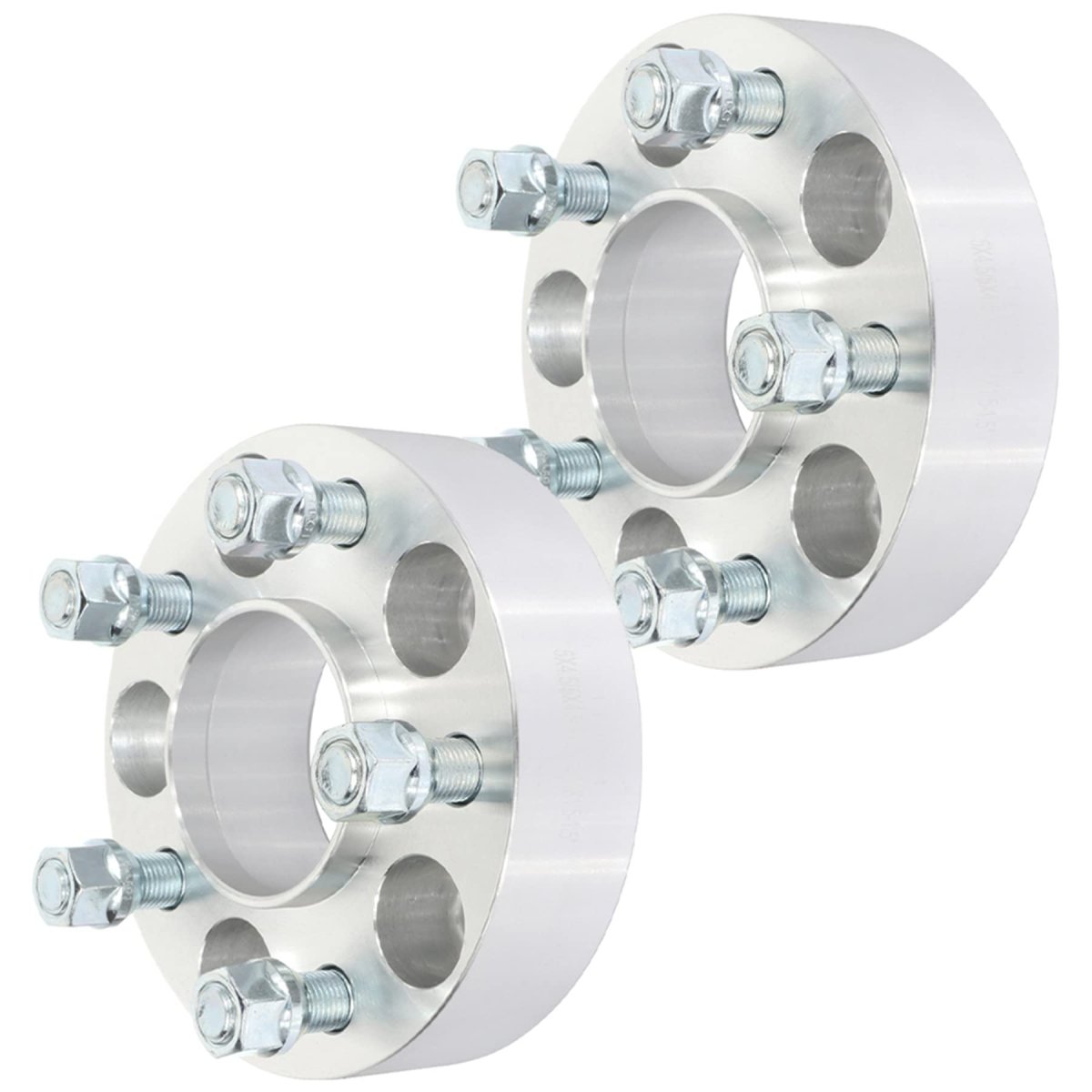 5x4 Wheel Spacers 1 In Hubcentric Adapters For Ford Mustang 2015 To 2019 70 5mm Bore With 14x1 5 Threaded Studs And Nuts 2
