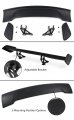 Universal 56 Inch Abs Adjustable Matt Black Wide Gt-style Gt Trunk Spoiler Wing W 3 Leg Stand Mounting Width Options
