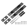 2 Pack Extension Flush Bolt With Rod 6 Inch Stainless Steel Door Latch Concealed Security Lock For Double French Doors 