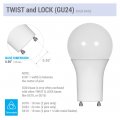 4 Pack Led Gu24 A19 Light Bulbs 60 Watt Equivalent 9 5 Dimmables For Home With Twist Lock Base Replacing Cfl Ceiling Light Omni