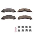 Z36-1335 Front Carbon Fiber Ceramic Brake Pads With Installation Hardware For Ram 4500 And 5500 Dodge Truck Tow Set 