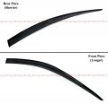 Premium Luxury Smoke Tinted Window Visor Rain Guard W Clips Black Trim Compatible For 2021-2023 Lexus Is300 Is350 Is500