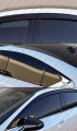 Premium Luxury Smoke Tinted Window Visor Rain Guard W Clips Black Trim Compatible For 2021-2023 Lexus Is300 Is350 Is500