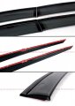 Premium Luxury Smoke Tinted Window Visor Rain Guard W Clips Black Trim Compatible For 2021-2023 Lexus Is300 Is350 Is500