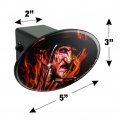 A Nightmare On Elm Street Freddy S Fire Oval Tow Trailer Hitch Cover Plug Insert
