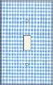 Snazzyswitch Blue Gingham Decorative Light Switch Cover Single Toggle Wall Plate 