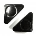 Toolusa 4 Pack Triangular Plastic Cap 1a X 3 8 Cm 90a Angle Metal Leg Protector A 1 9 Height Abs Black Finish
