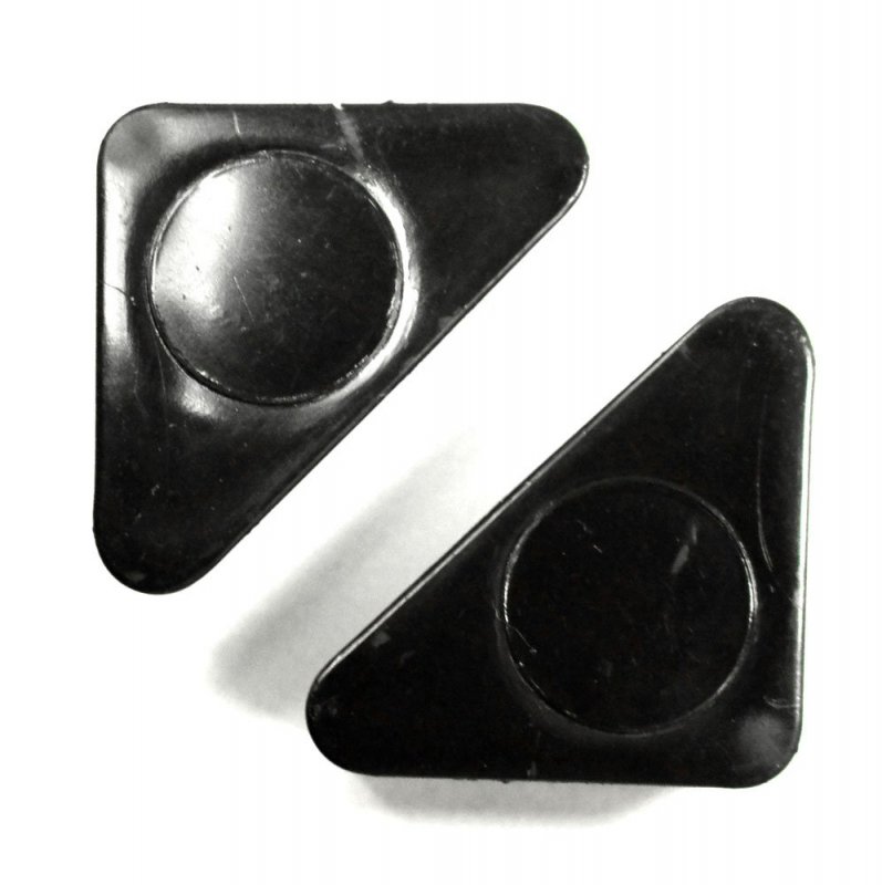 Toolusa 4 Pack Triangular Plastic Cap 1a X 3 8 Cm 90a Angle Metal Leg Protector A 1 9 Height Abs Black Finish