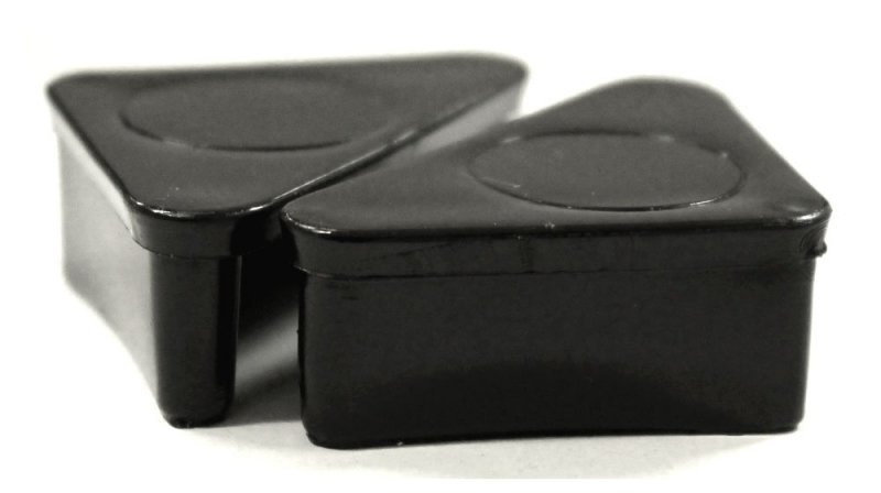 Toolusa 4 Pack Triangular Plastic Cap 1a X 3 8 Cm 90a Angle Metal Leg Protector A 1 9 Height Abs Black Finish