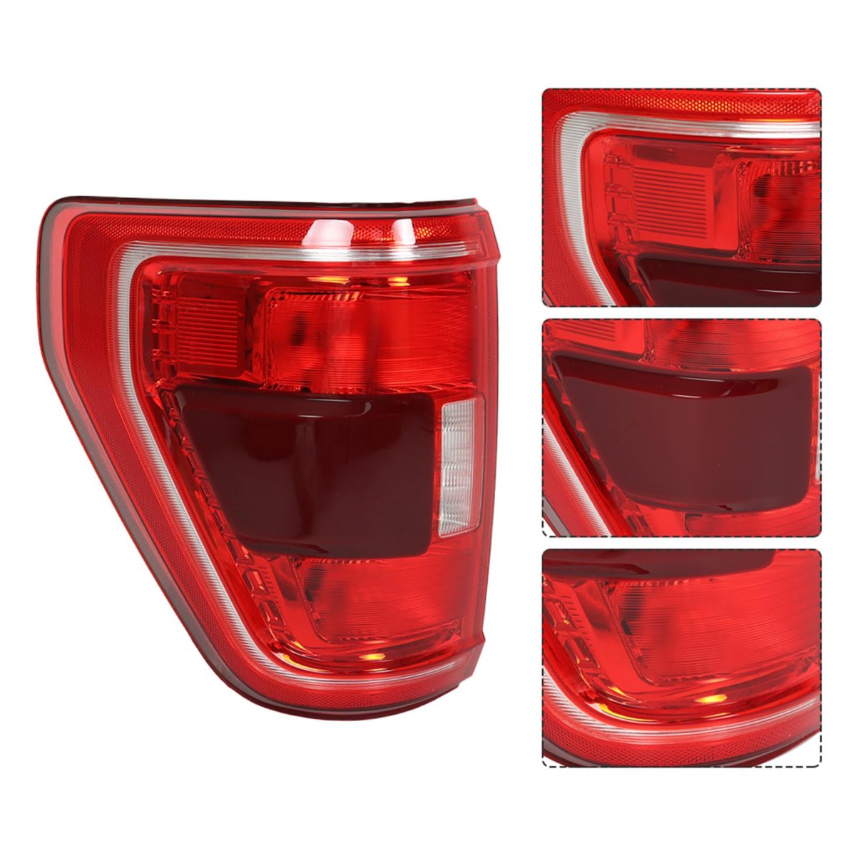 Tail Light Brake Lamp Assembly For F150 2021 2022 2023 Left Driver Side With Blind Spot Replacement Ml3z13405c Red