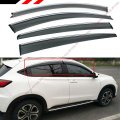 Chrome Trim Window Visor Rain Guard Deflector With Clips Compatible 2015-2019 Honda Hr-v Hrv