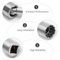 Anxingo 3 8 Thin Wall Magnetic Swivel Spark Plug Socket 14mm 12-point Extension