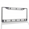 Fastasticdeals Metal Insert License Plate Frame Chess Knight Weatherproof Car Accessories Chrome 2 Holes Solid 