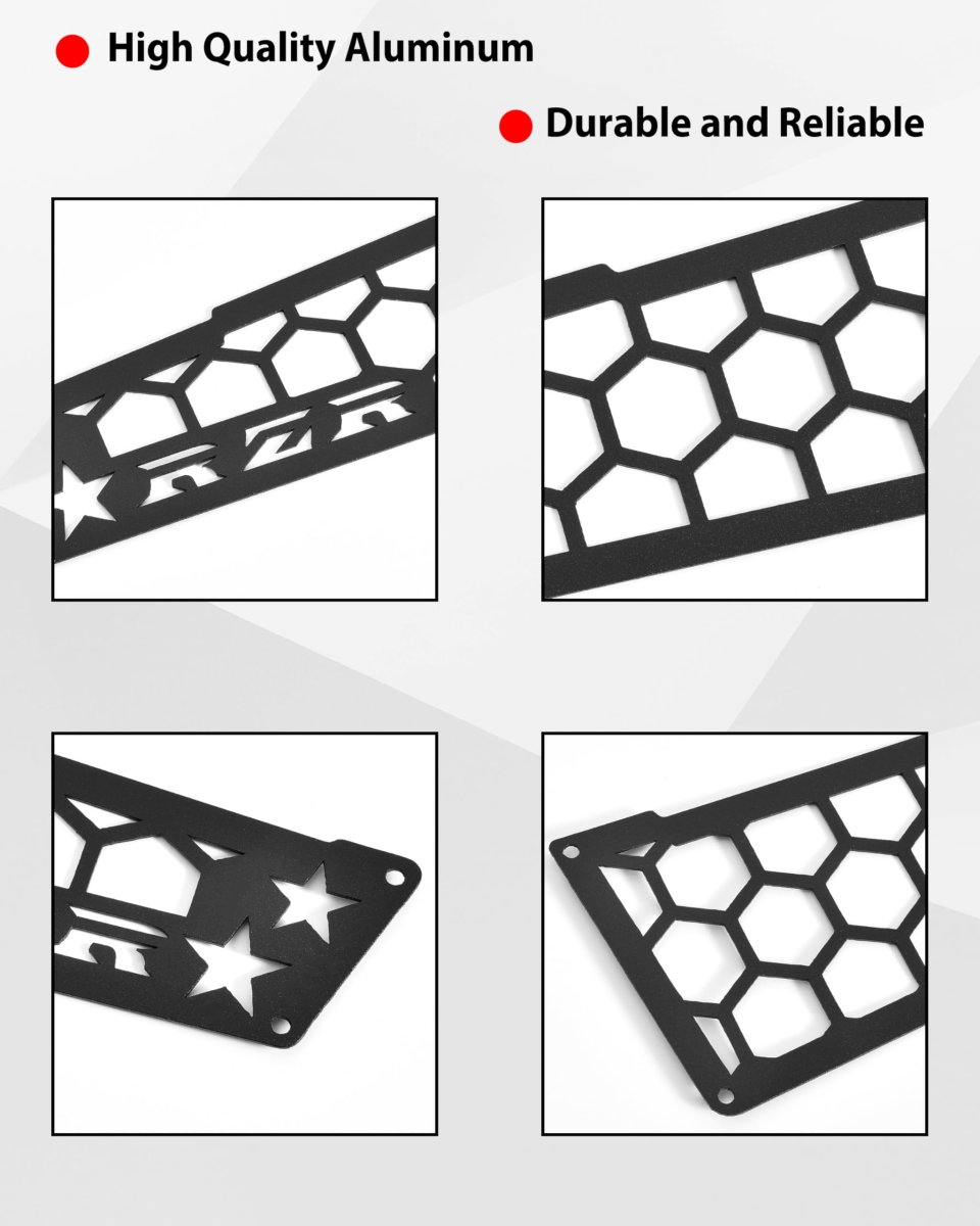 Aluminum Air Intake Cover Grill For Polaris Rzr Xp 1000 And 4 2014 2023 Black Metal Mesh Engine Side Vent Inlet Protection