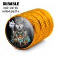 Native Land Wolves Deer And Eagle Valve Stem Caps For Tire Rim Wheel Aluminum Yellow