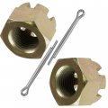 Caltric 2x Rear Axle Castle Nut With Pin Compatible Polaris 300 2x4 4x4 1994 1995 Cyclone 250x 1987