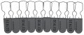 Electric Meter Security Seal Wire Padlock Grey Pack Of 10