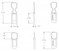 Electric Meter Security Seal Wire Padlock Grey Pack Of 10