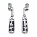 Smt Chrome Long Angled Adjustable Peg Mounting Kit Wing Zombie Sull Footrest For V-star Roadstar Suzuki Boulevard Equipped With