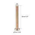 Uxcell M6x50mm Furniture Screw Hex Socket Machine Screws Zinc Plated Fasteners Bolts Full Thread Carbon Steel 20pcs