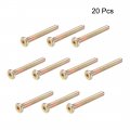 Uxcell M6x50mm Furniture Screw Hex Socket Machine Screws Zinc Plated Fasteners Bolts Full Thread Carbon Steel 20pcs