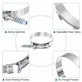 Uxcell T-bolt Hose Clamps 2pcs Working Range 81-89mm 201 Stainless Steel Bolt Intake Intercooler Fo Clamp Tube