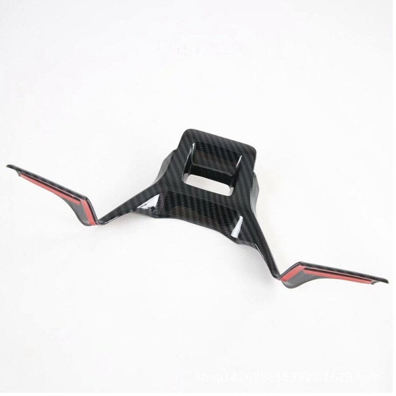 Teamwill 1pc Interior Steering Wheel Frame Cover Carbon Fiber Trim For Kia K5 Gt-line 2021-23
