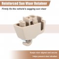 Uxcell Sun Visor Support Clip Retainer For Volkswagen Touareg 2011-2018 No 4l0859561 Holder Bracket Hanger Plastic Beige Anti