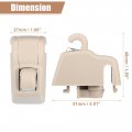 Uxcell Sun Visor Support Clip Retainer For Volkswagen Touareg 2011-2018 No 4l0859561 Holder Bracket Hanger Plastic Beige Anti