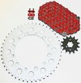 1999-2001 2005-2008 Fits Kawasaki Kx250 Red Non-ring Chain And Sprocket 13 50 116l