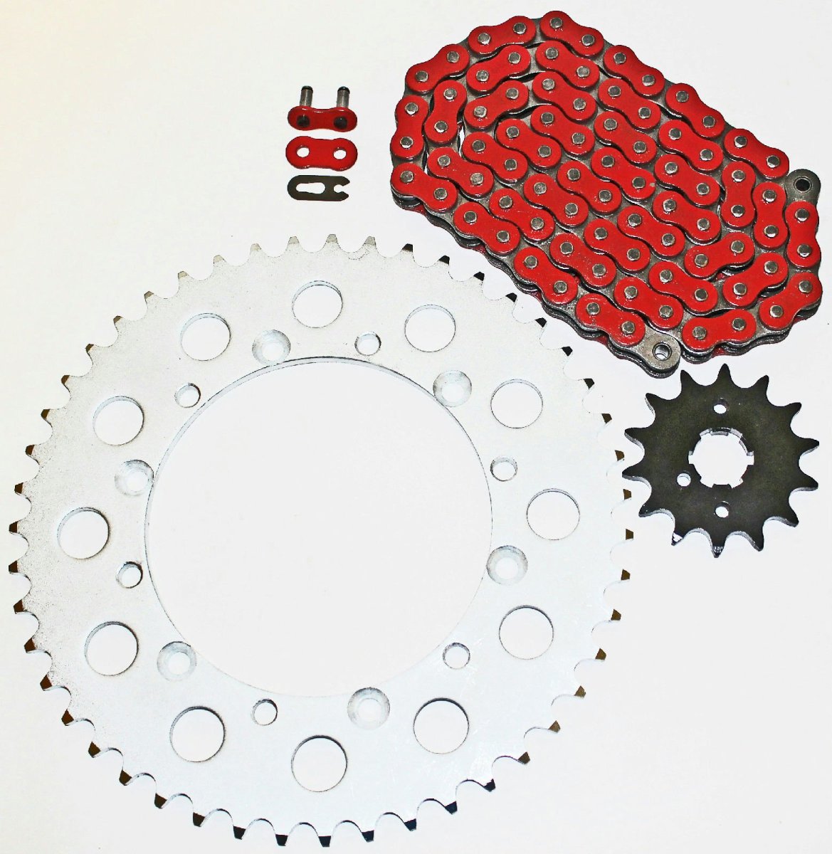 1999-2001 2005-2008 Fits Kawasaki Kx250 Red Non-ring Chain And Sprocket 13 50 116l