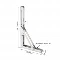 Uxcell 2 Pcs Folding Shelf Brackets 12 Inch Stainless Steel Collapsible L Bracket Wall Mounted For Table Work Bench Silver