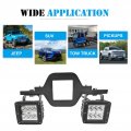 Wsays Tow Hitch Light Kit 2pcs 3 Led Pods With 2 5 Mounting Brackets And Wiring Harness Reverse Backup Lights Off-road Driving