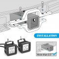 Wsays Tow Hitch Light Kit 2pcs 3 Led Pods With 2 5 Mounting Brackets And Wiring Harness Reverse Backup Lights Off-road Driving