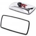 Ocpty Truck Hood Mirrors Fit For 2004-2016 Freightliner Columbia M2 Side Door Manual Adjusted Heated Chrome Housing 1 Pair Left