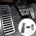Aeetued Anti-slip No Drilling Aluminum Brake And Gas Accelerator Pedal Covers Fit For 2014 2015 2016 2017 2018 2019 2020 2021 