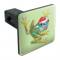 Santa Hat Rainforest Christmas Tree Frog Tow Trailer Hitch Cover Plug Insert