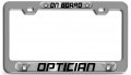 Optician On Board 3d Metal License Plate Frame Heavy Duty Universal Fit Tag Holder For Auto Suv And Truck 12 In X 6