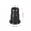 Uxcell M5 Rivet Nuts Thread Half Hexagonal Carbon Steel Zinc-plated Flat Head Threaded Insert Nut Black 100pcs