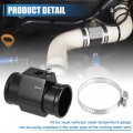 X Autohaux 1 Set 36mm Universal Aluminum Water Temp Temperature Joint Pipe Sensor Gauge Radiator Hose Adapter With Clamps