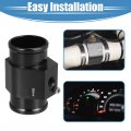 X Autohaux 1 Set 36mm Universal Aluminum Water Temp Temperature Joint Pipe Sensor Gauge Radiator Hose Adapter With Clamps