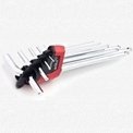 Ergostar Ball End Hex L-key 9 Piece Set Metric 1 5 To 10mm 66996 Chrome Plated Tool Steel With Holder
