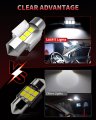 Lasfit 28mm Led Festoon 29mm 30mm 641 6614f 6612f Ts-14v1cp Dome Map Trunk Cargo Light Bulb 6000k White Pack Of 2