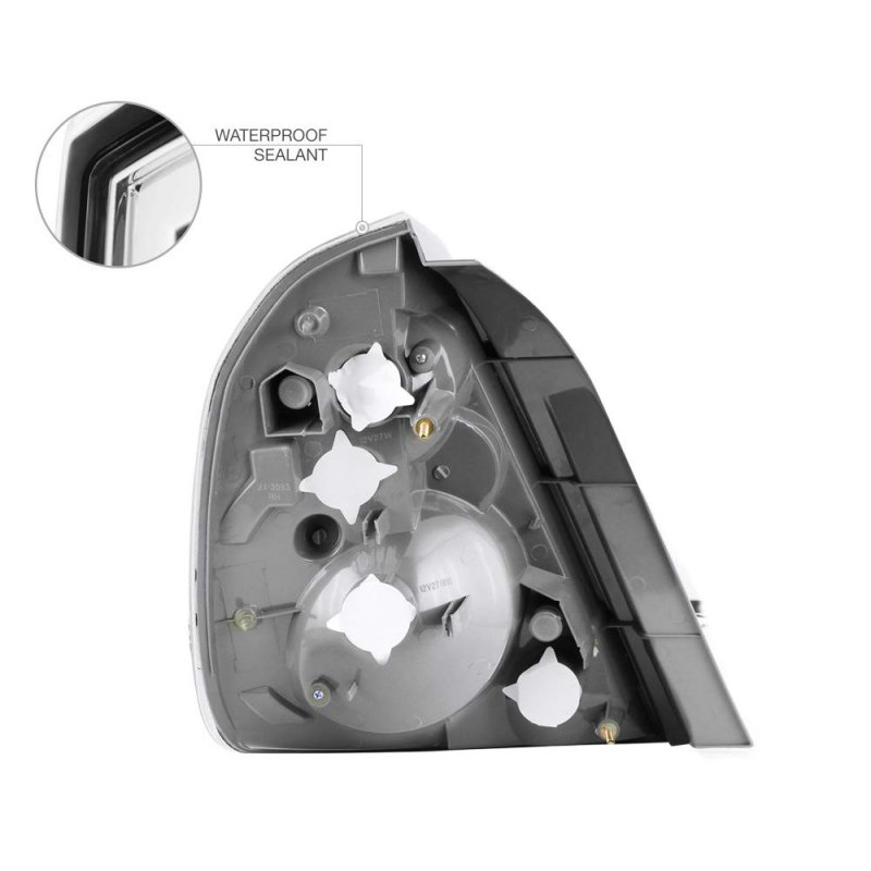 Passenger Side Amber Lens Oe-style Chrome Bezel Right Tail Light Housing Lamp Assembly Replacement For 2005-2006 Nissan Altima
